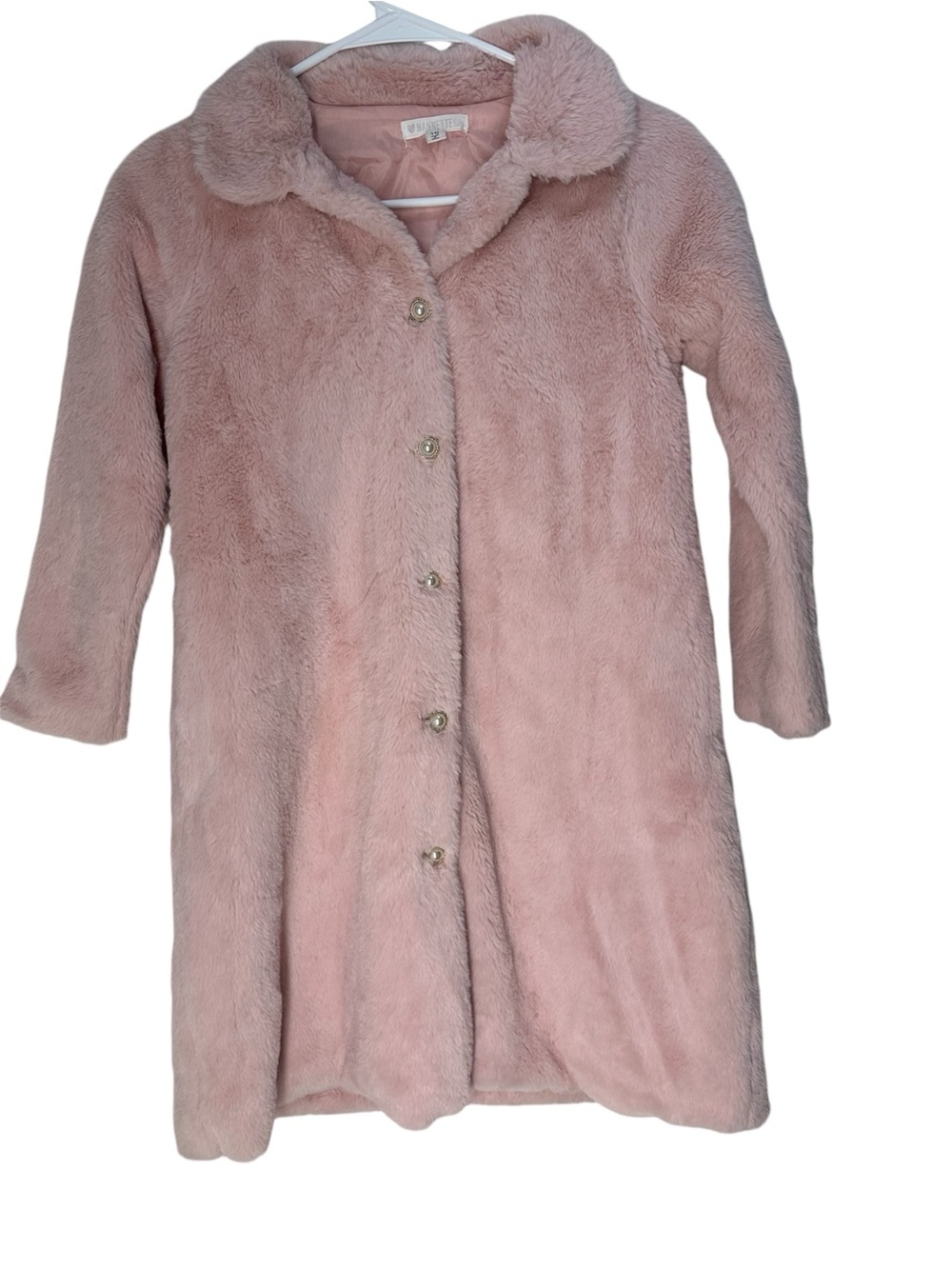 Nannette Blush Pink Faux Fur Teddy Coat